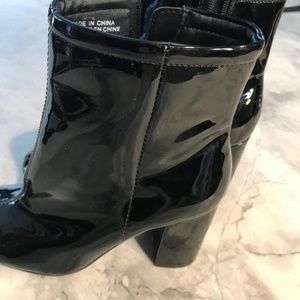 Urban Outfitters Patent Leather Heel Ankle Boots